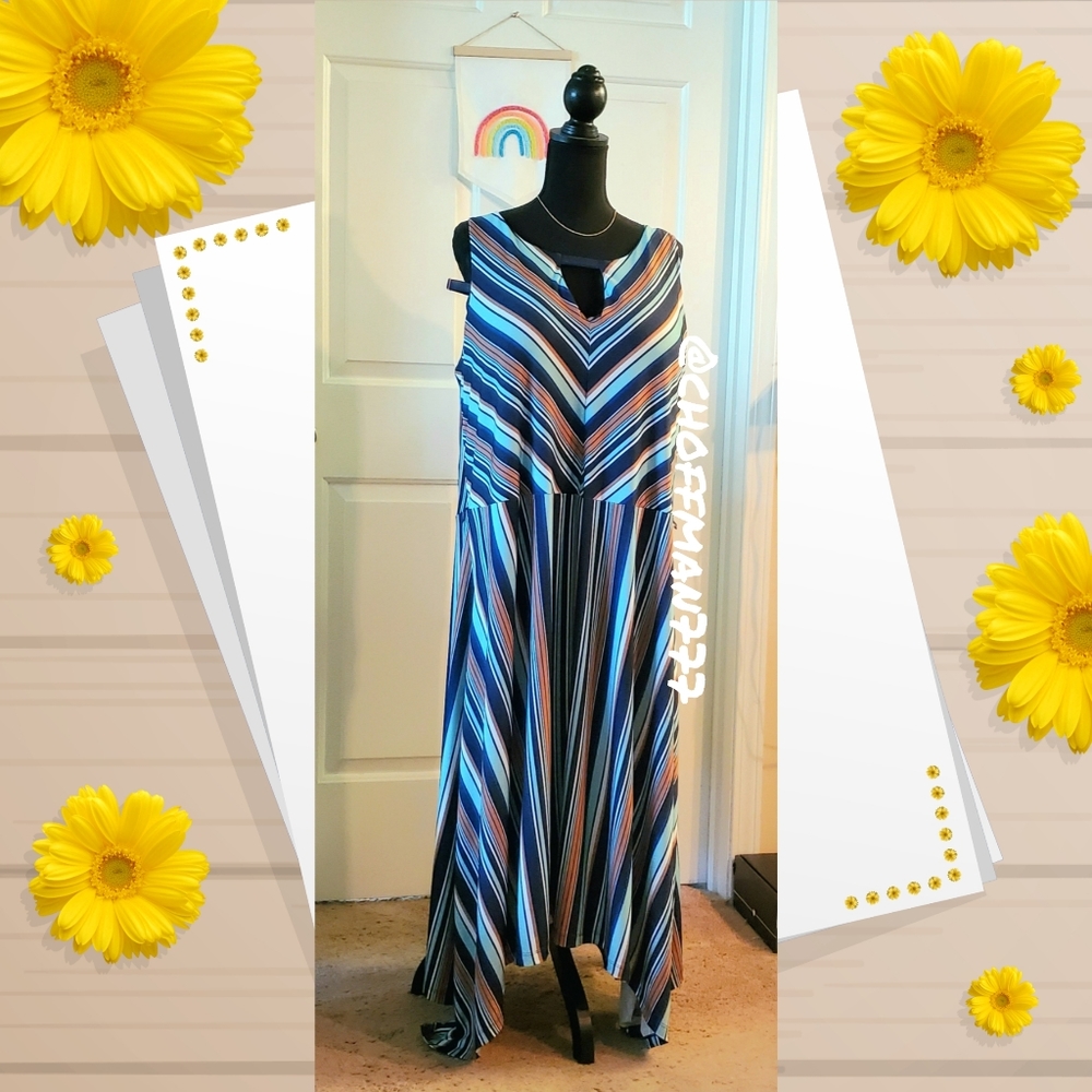 3x Michel Studio Collection striped dress